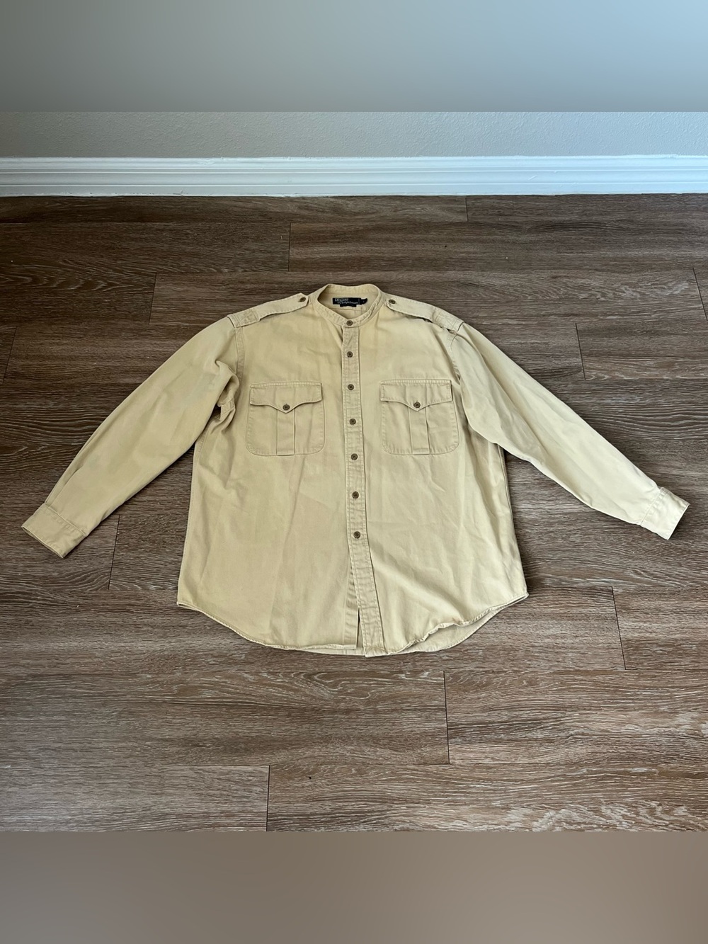 Vintage Polo Ralph Lauren Safari Shirt Kaki Mens L
